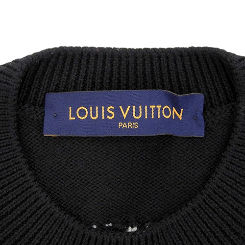 Clock Intarsia Pullover Knit Sweater Apparel Fashion Watch XS Wool