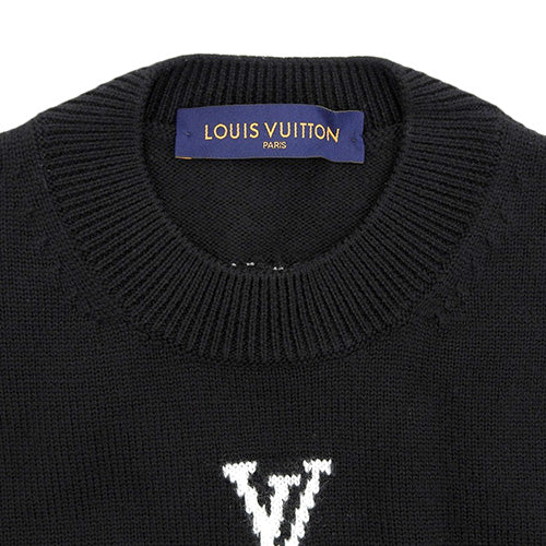 Clock Intarsia Pullover Knit Sweater Apparel Fashion Watch XS Wool