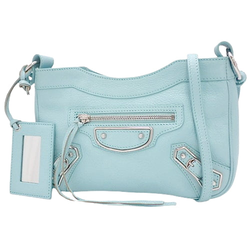 Giant Hip Bag, Calfskin, Sky Blue, 390164 AQ40N, 2-Way (shoulder or crossbody bag)