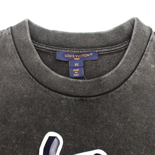 Graphic LV Signature T-shirt, Oversized, Short Sleeve, Crew Neck, XS, Cotton, 1AFFE7 (Current as of May 2024)