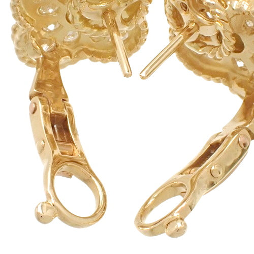 ヴィンテージ アルハンブラ イヤリング ダイヤモンド イエローゴールド K18YG アクセサリー ジュエリー ダイヤモンド