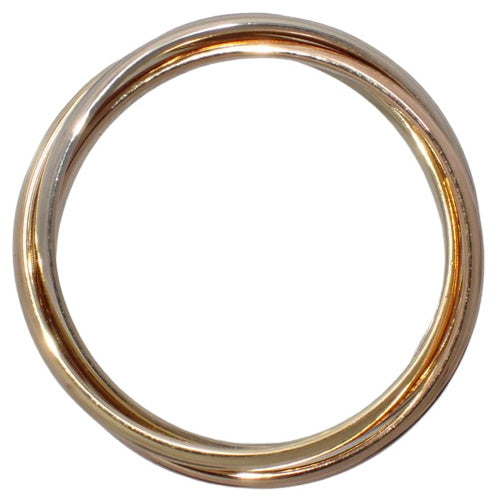 les must de Cartier トリニティリング ホワイトゴールド K18WG イエローゴールド K18YG K18 ピンクゴールド PG アクセサリー ジュエリー 3連 三連