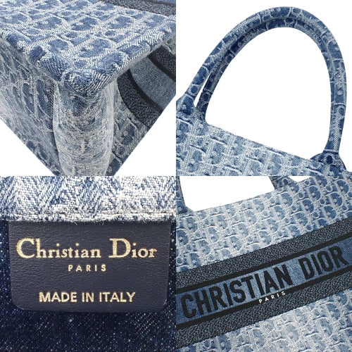 Book Tote Medium Denim Dior Oblique Jacquard Bag, Blue, M1296ZEGC_M49E (currently available as of October 2024). Shoulder bag, handbag, gradient.