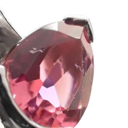 Merimelo Multi-Stone Ring: Calcedony/Pink Tourmaline/Aquamarine/Mandarin Garnet/Diamond, Platinum (Pt950) Jewelry Accessory