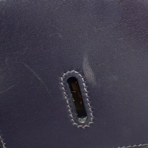 Birkin 40 Box Calf, Navy, Gold Hardware, □A stamp