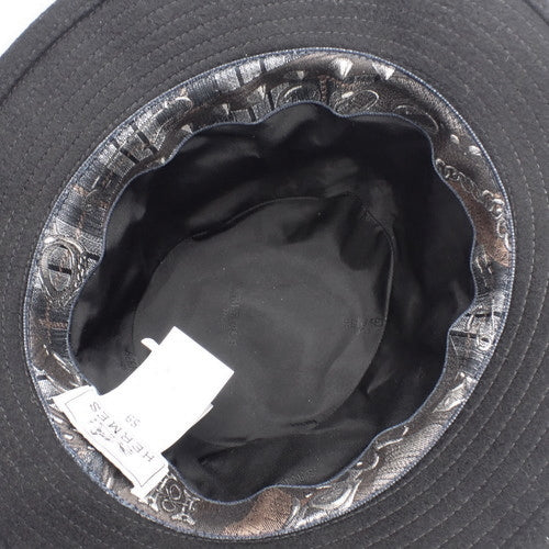 H logo hat, apparel, fashion accessory, 59% cashmere, rayon.