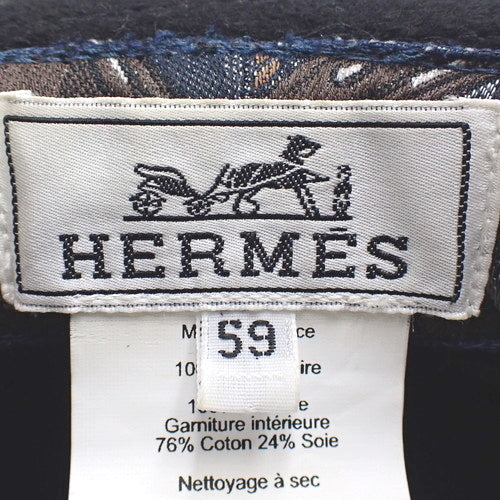 H logo hat, apparel, fashion accessory, 59% cashmere, rayon.