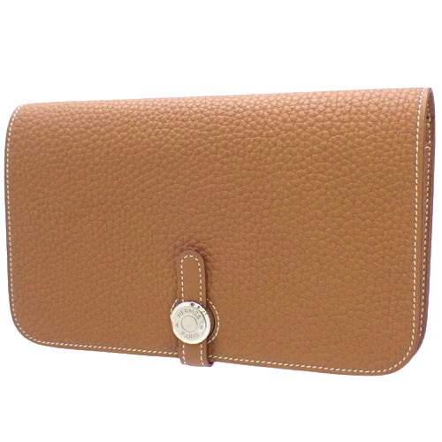 Dogon Duo Taurillon Clemence leather with palladium hardware and gold W stamp