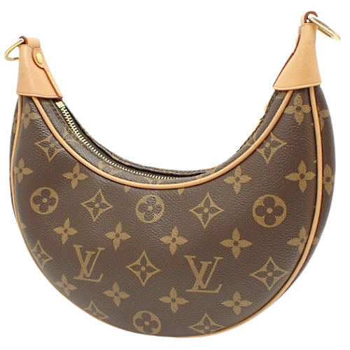 Monogram Loop, Monogram Canvas, Brown, M81098 (currently available as of January 2025), shoulder bag, crossbody bag, half-moon shaped handbag.