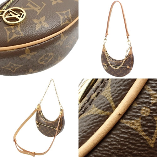 Monogram Loop, Monogram Canvas, Brown, M81098 (currently available as of January 2025), shoulder bag, crossbody bag, half-moon shaped handbag.