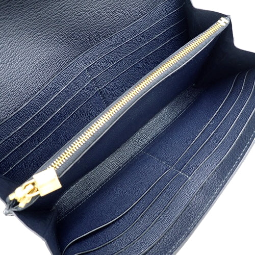 Kelly Wallet Long Blue Marine Alligator Crocodile Gold Hardware A Stamp Long Wallet