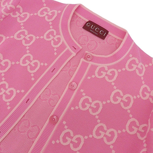 GG Cotton Jacquard Cardigan, Size S, Apparel, Fashion
