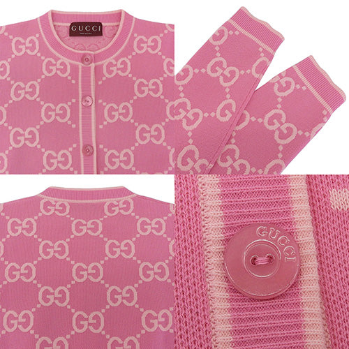 GG Cotton Jacquard Cardigan, Size S, Apparel, Fashion