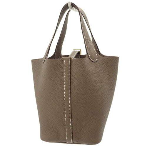 【新品】ピコタンロック PM トリヨンクレマンス エトープ/エトゥープ ゴールド金具 W刻印