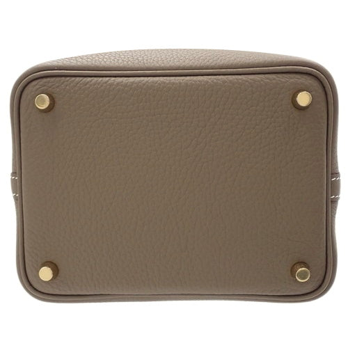 【新品】ピコタンロック PM トリヨンクレマンス エトープ/エトゥープ ゴールド金具 W刻印