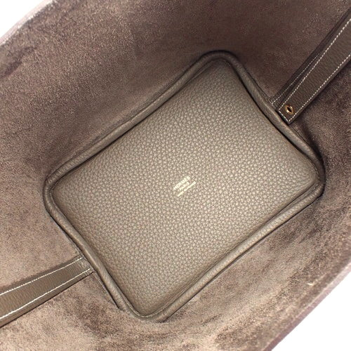 【新品】ピコタンロック PM トリヨンクレマンス エトープ/エトゥープ ゴールド金具 W刻印