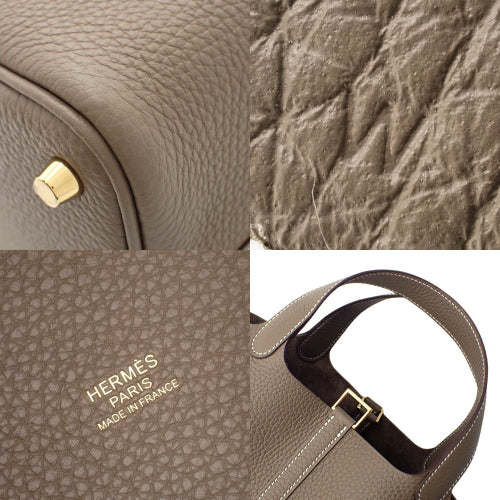 【新品】ピコタンロック PM トリヨンクレマンス エトープ/エトゥープ ゴールド金具 W刻印