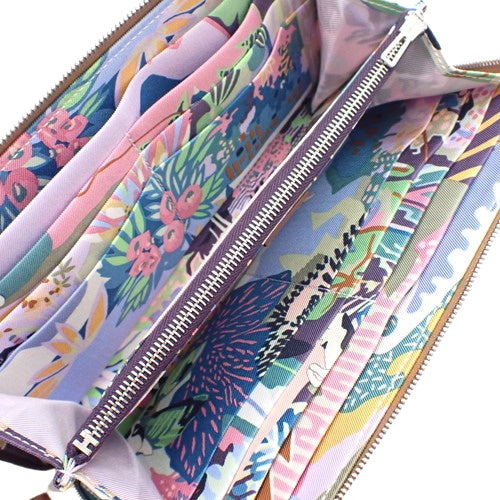 Azap Silkin Long,Epsom 丝绸,钯金配件,金色/黑醋栗色 W 印章