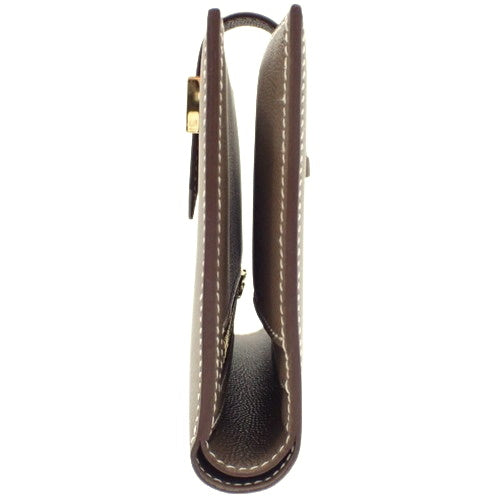 Bearn Compact Etoupe/Etoupe Veau Madame Gold Hardware W Stamp Bi-fold