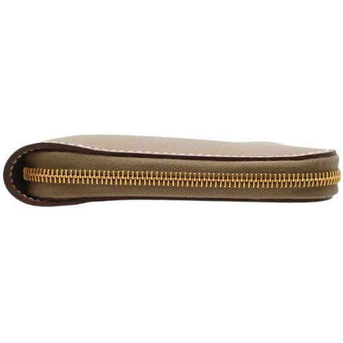 Zip Ango Etoupe/Etoupe Evercolor Gold Hardware W Stamp Round Zip Wallet Chaine d'Ancre Bifold
