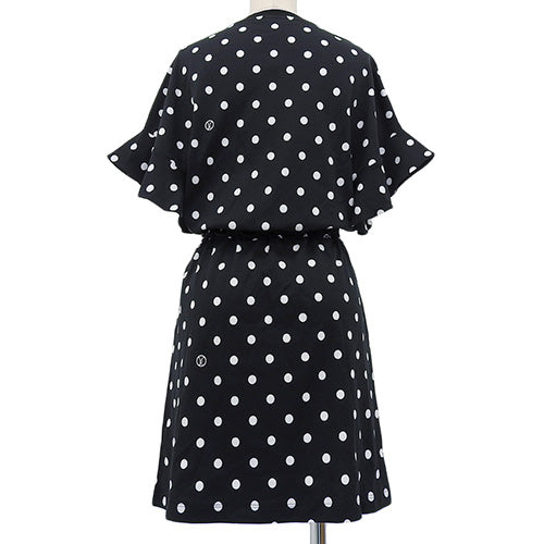 荷叶边波点针织连衣裙,S码,22SS,RW221B