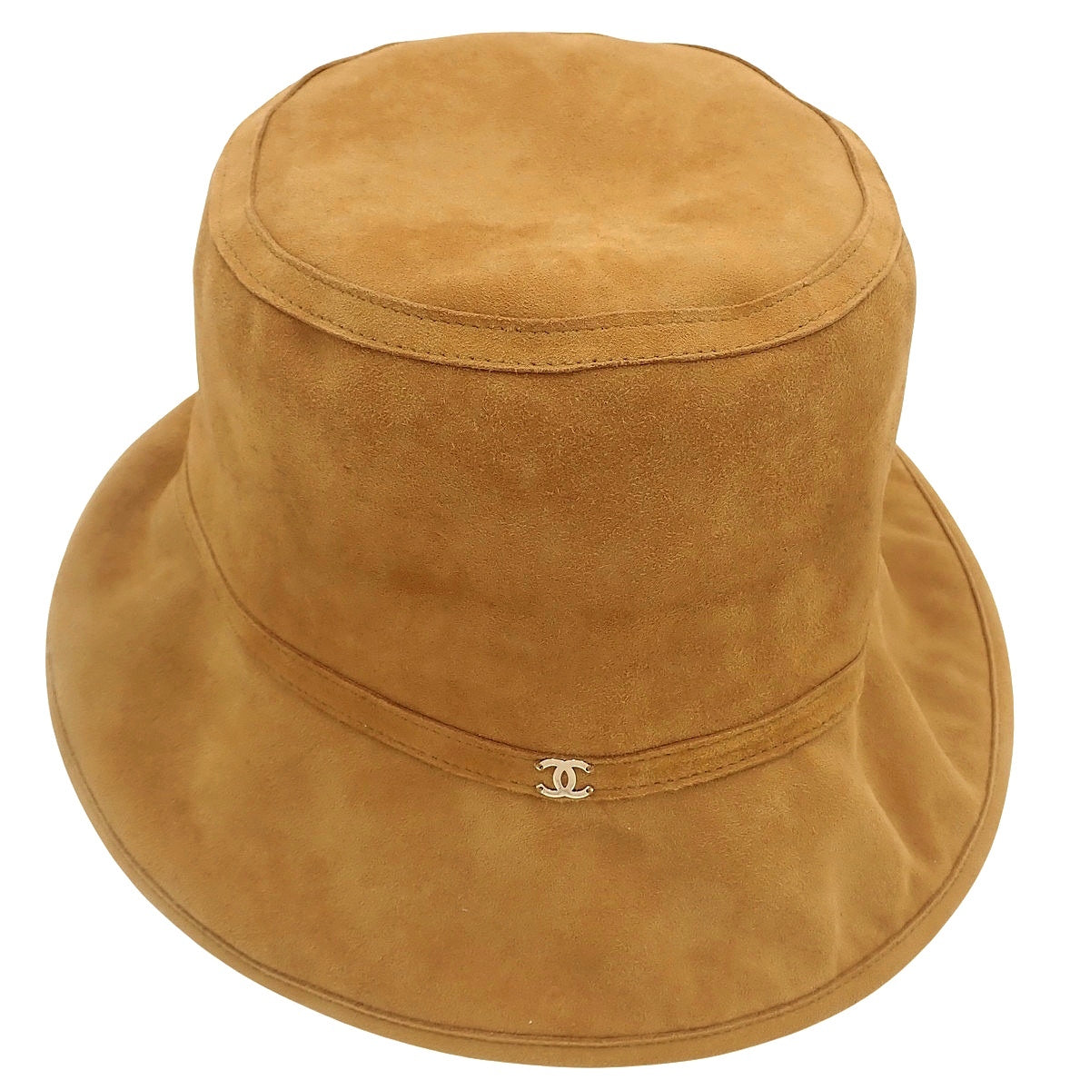 Coconage reversible bucket hat in fur, suede/suede, and mouton, 24N stamped.