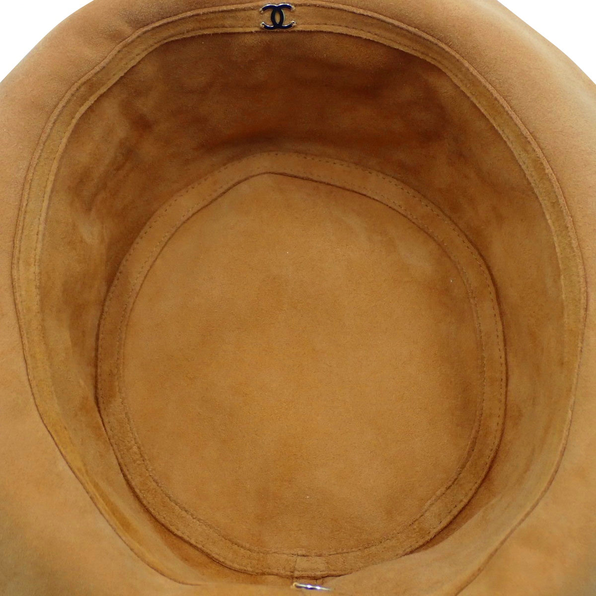 Coconage reversible bucket hat in fur, suede/suede, and mouton, 24N stamped.