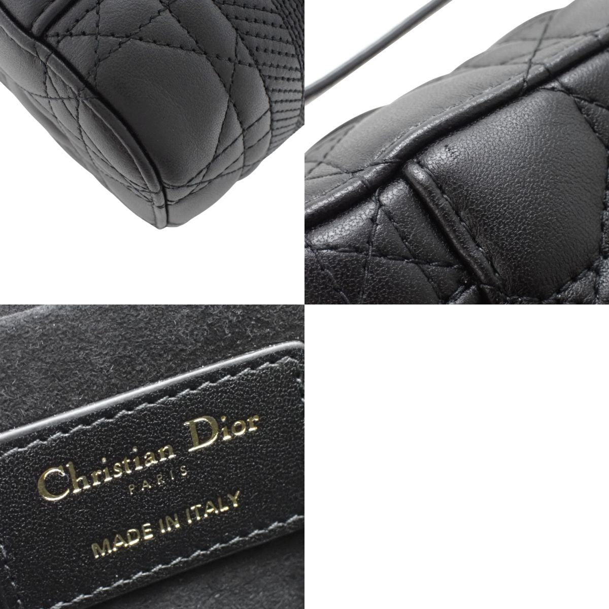 カナージュ ディオール トラベル スモール ヴァニティ レザー ブラック S5488UNTR_M900