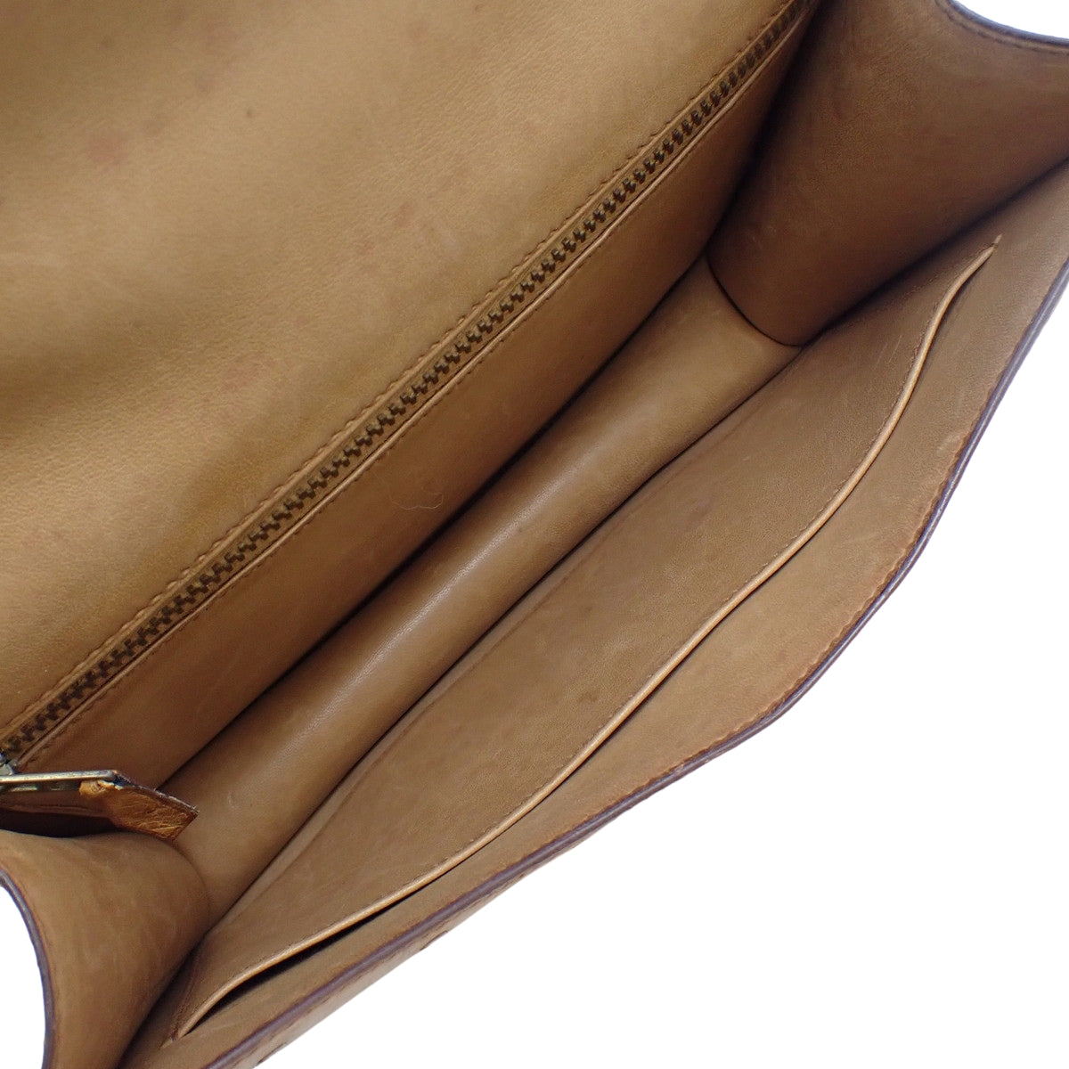 Constance 23 鸵鸟栗色皮革,金色五金配件,〇S 印记