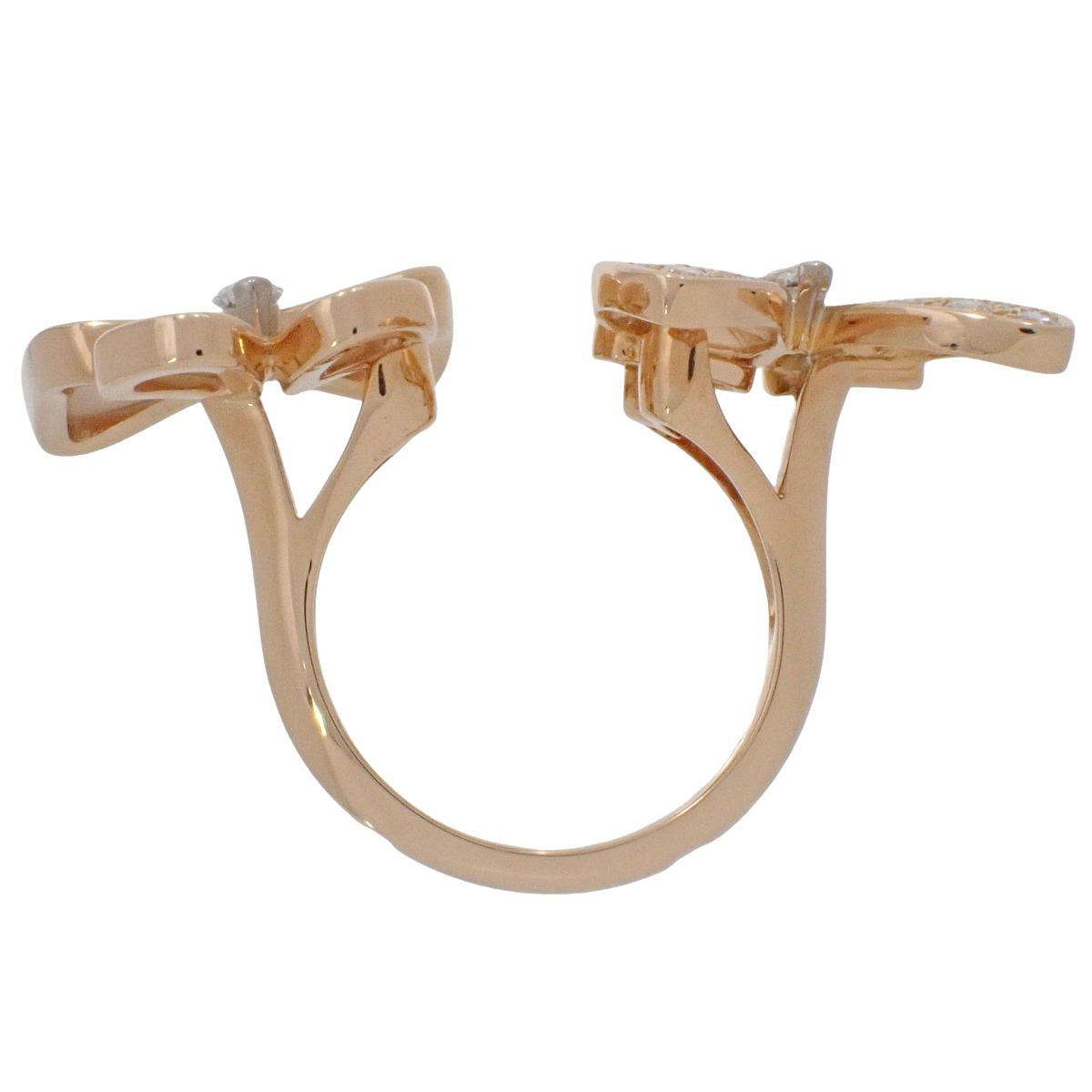 Entree Les Doors Ring, Diamond/Mother-of-Pearl, Pink Gold, 18K Gold