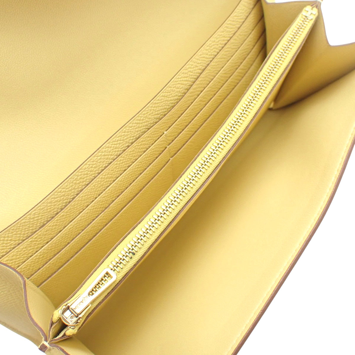 Constance Long To-Go Epsom Leather Jaune Poussin Gold Hardware Z Stamp