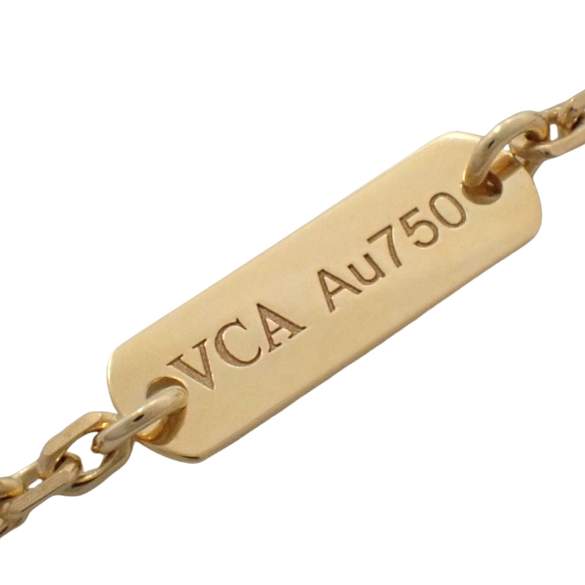 复古 Alhambra 吊坠,18K 黄金镶钻