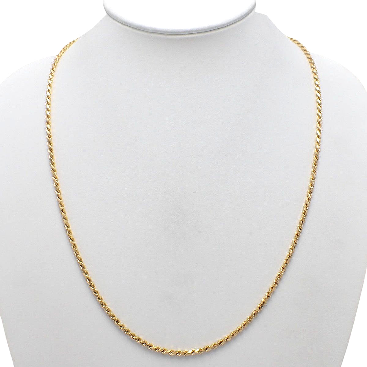 Rope chain necklace in 18K yellow gold, 23.5g