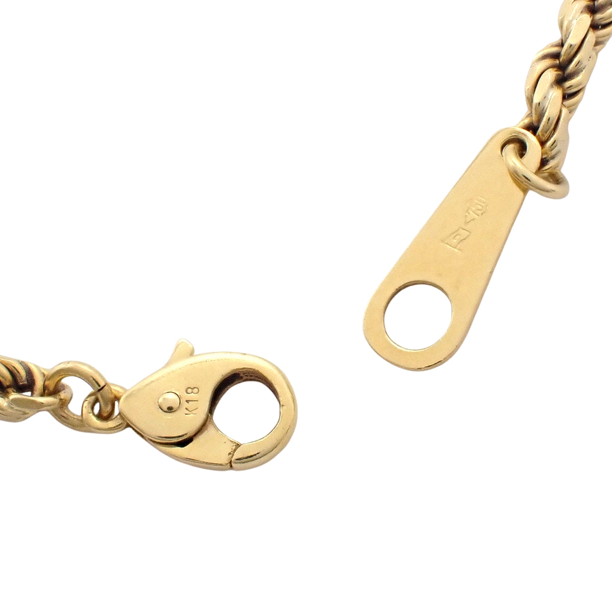 Rope chain necklace in 18K yellow gold, 23.5g