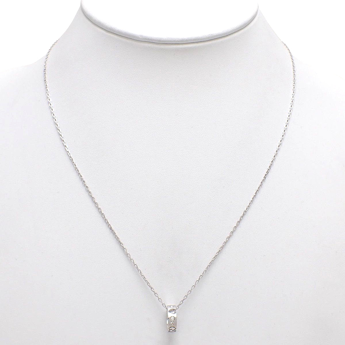 アイコンアモール ネックレス ダイヤモンド ホワイトゴールド K18WG 5.5g