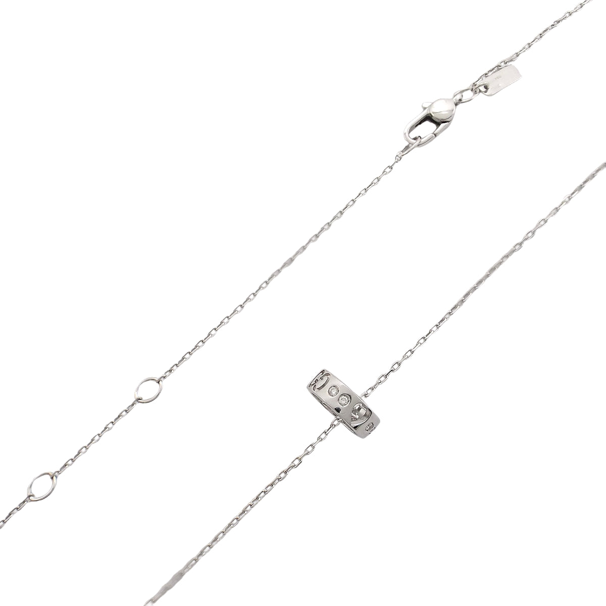 アイコンアモール ネックレス ダイヤモンド ホワイトゴールド K18WG 5.5g