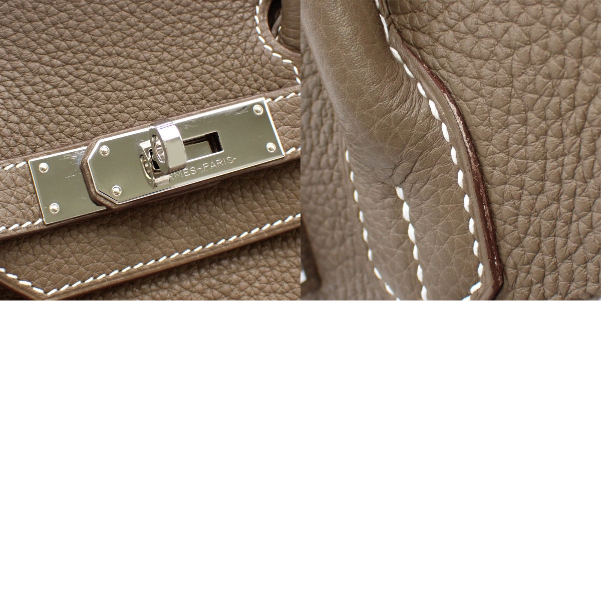 Birkin 30 Togo, palladium hardware, Etoupe, silver hardware, C stamp