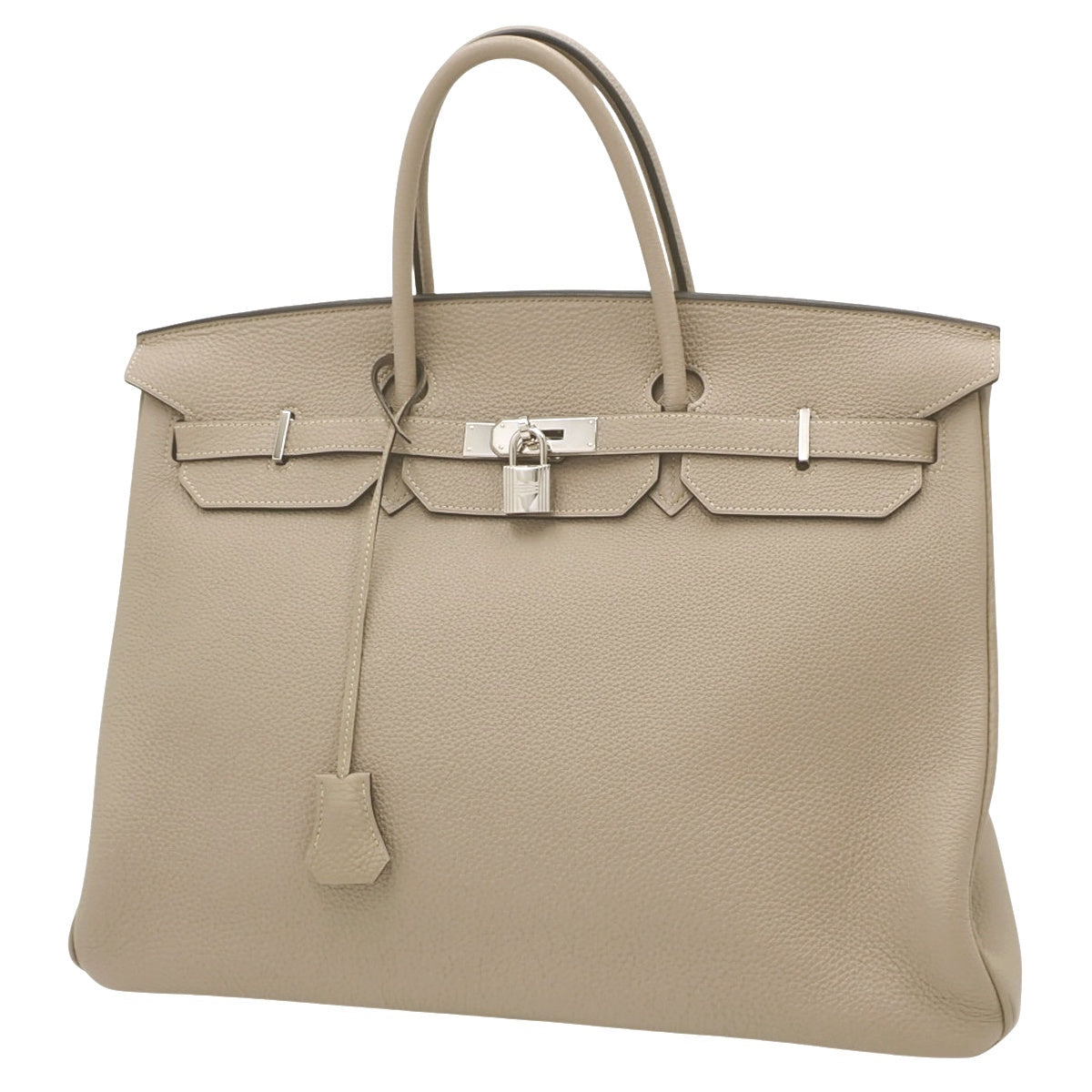 Birkin 40 Togo,钯金配件,Tourtile 灰色,印有“M”字样