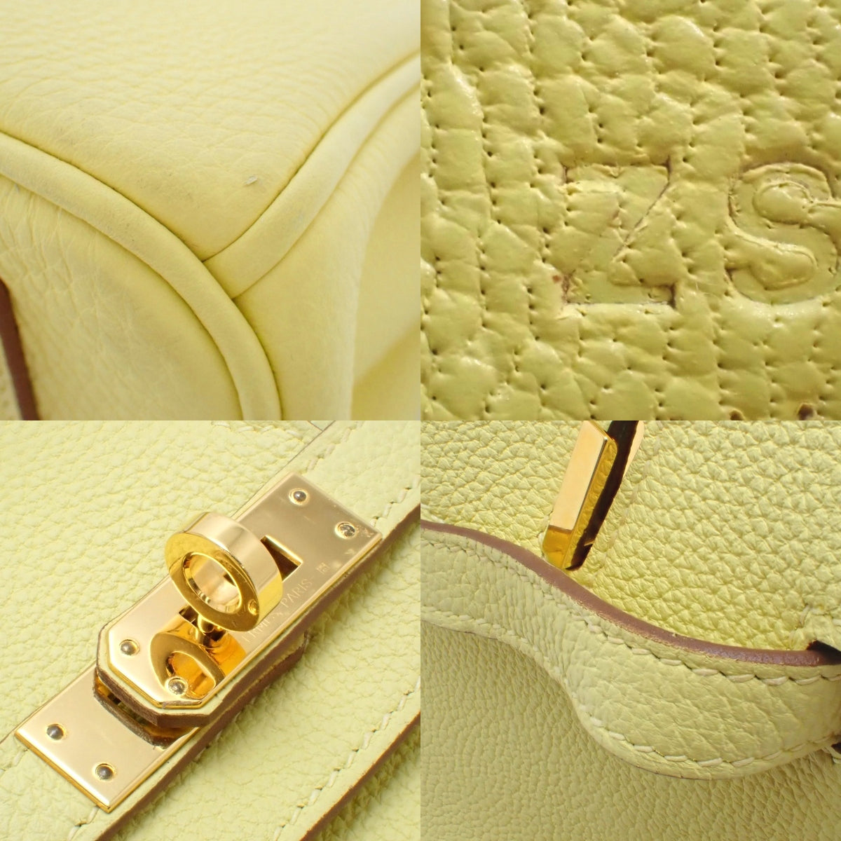 Birkin 25 Togo Jaune Poussin 金色五金 Z 字印记