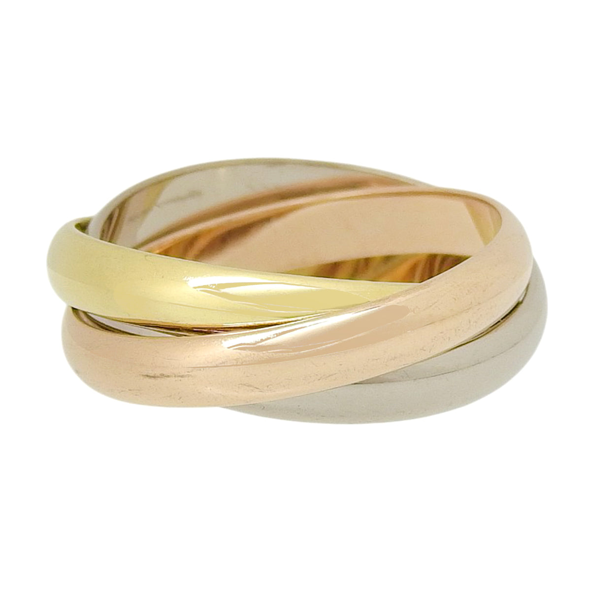 三位一体戒指 经典款黄金戒指 K18YG K18PG K18WG 10.0克