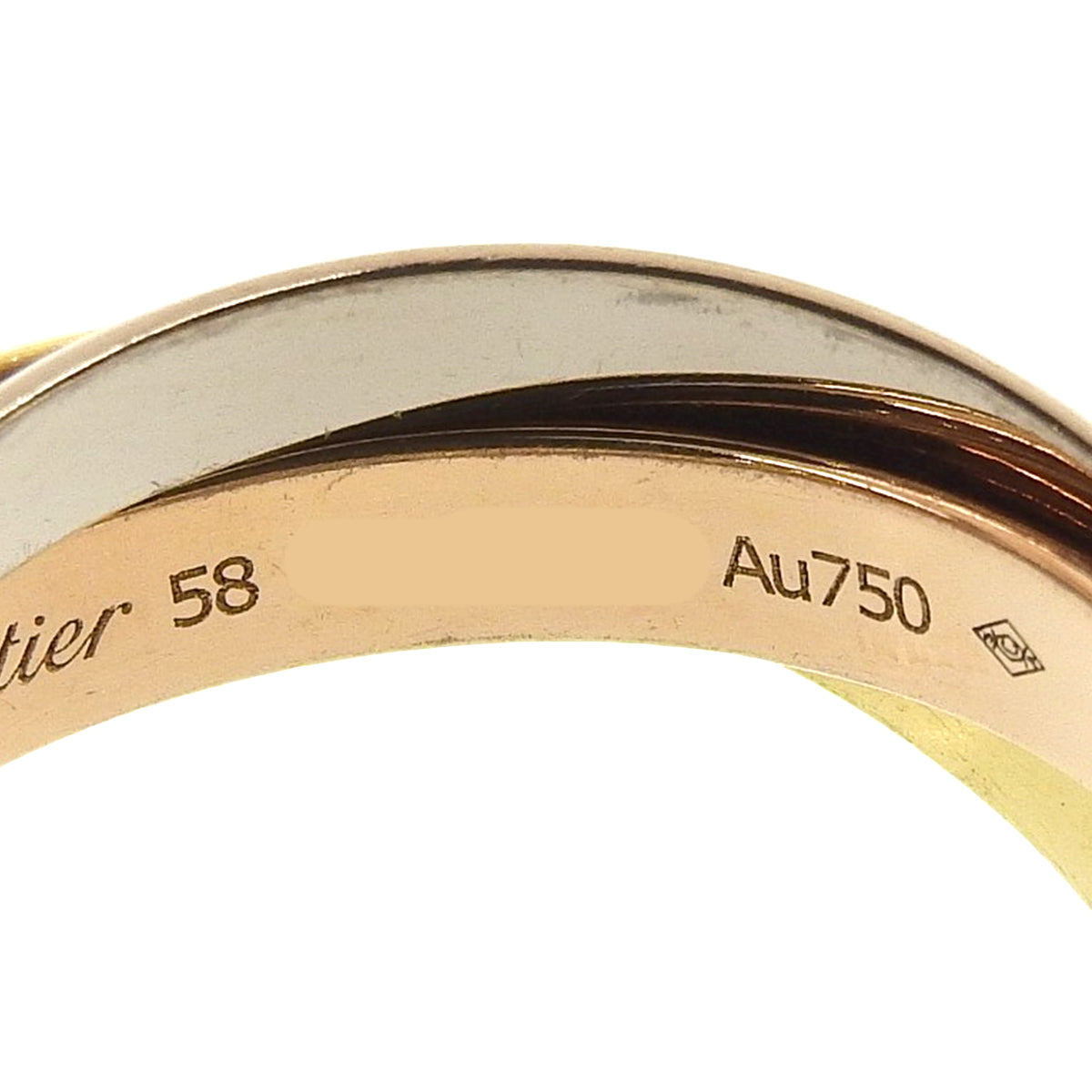 三位一体戒指 经典款黄金戒指 K18YG K18PG K18WG 10.0克