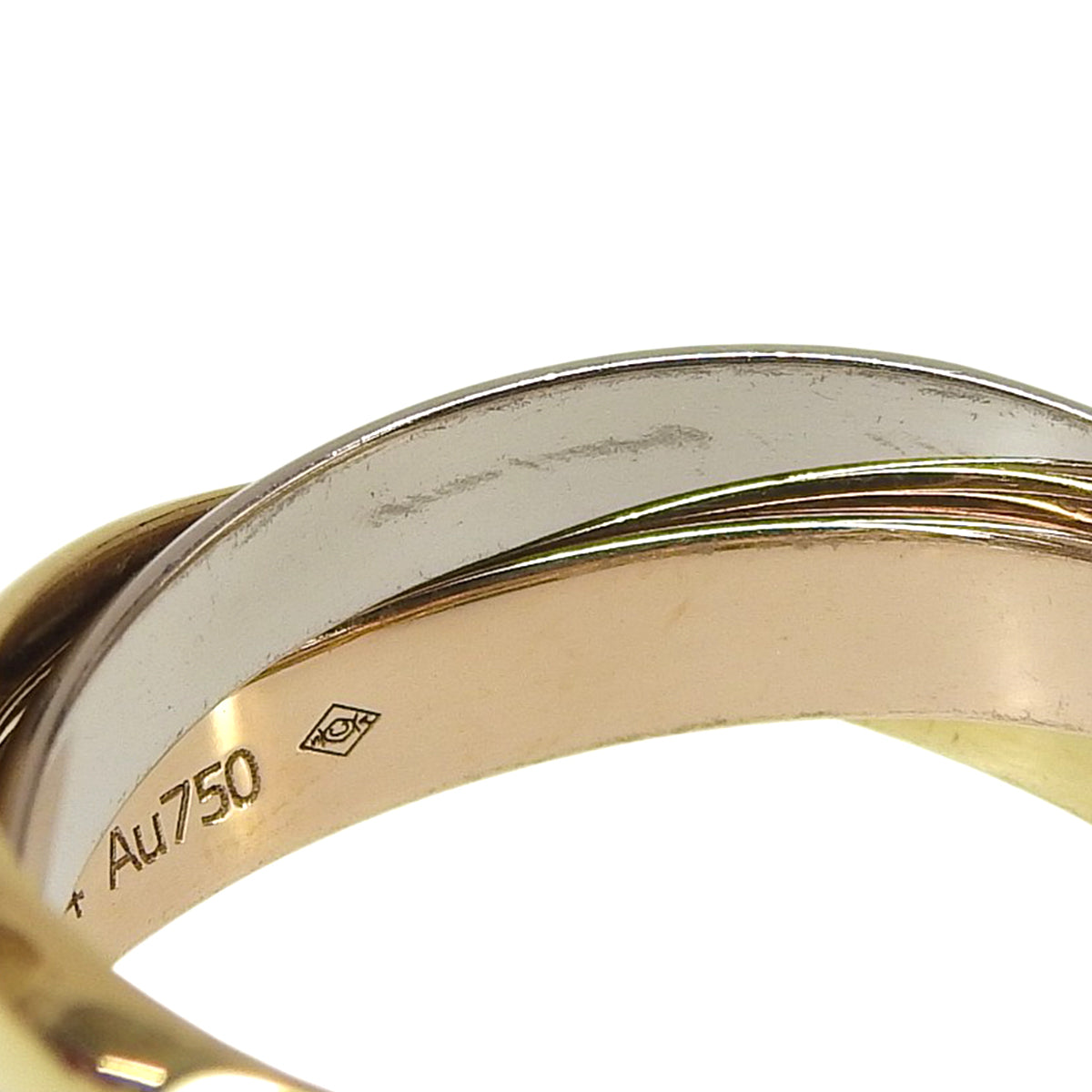 三位一体戒指 经典款黄金戒指 K18YG K18PG K18WG 10.0克