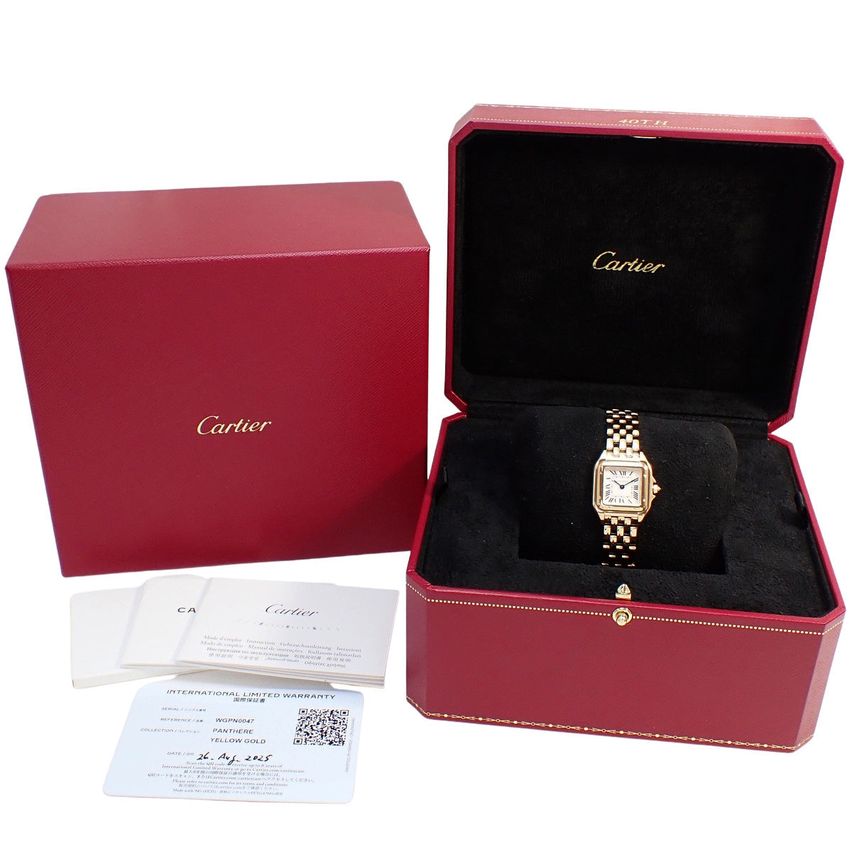 Panthère SM WGPN0047 YG Silver Quartz Women's