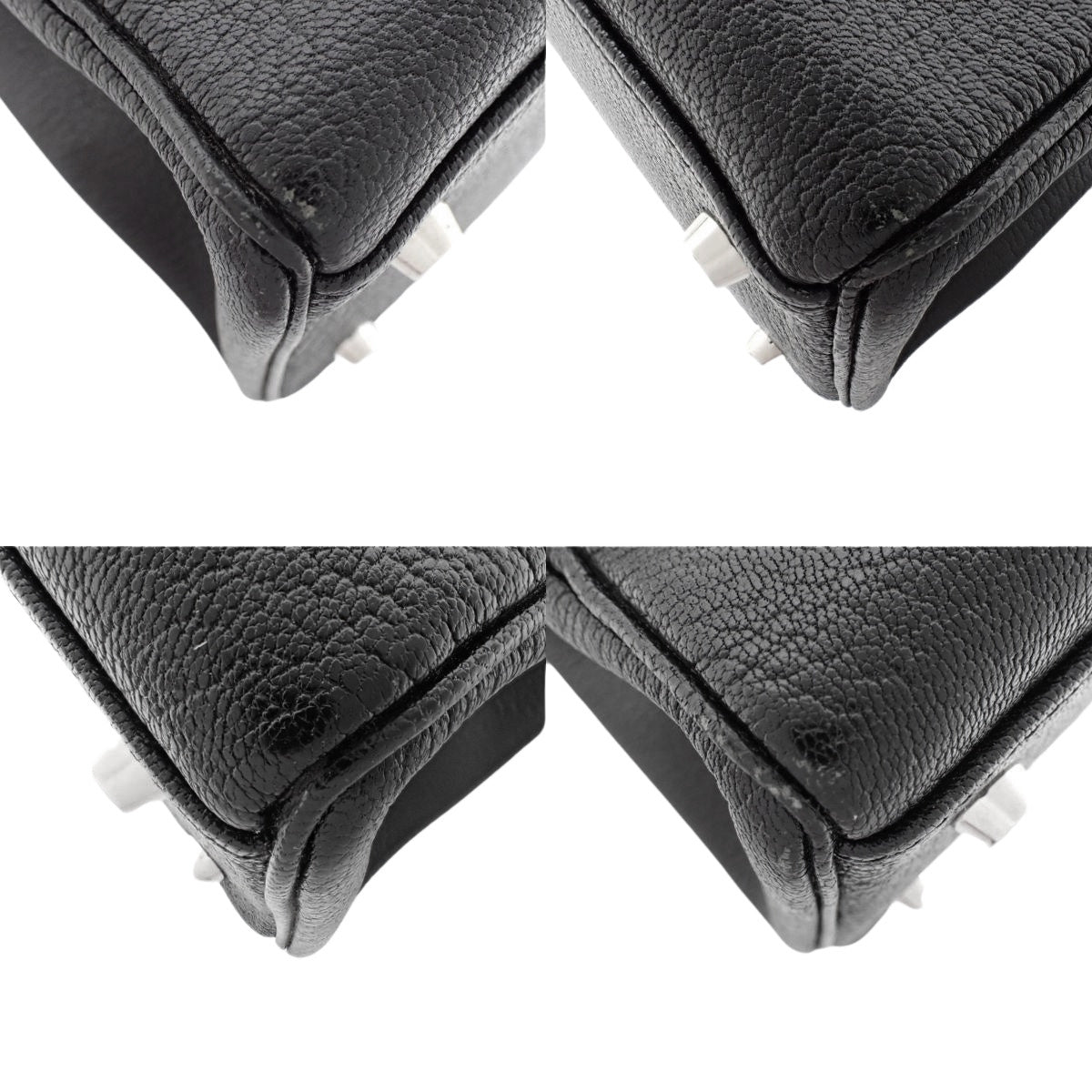 ケリー35 (内縫い) シェブルミゾル パラジウム金具 ブラック シルバー金具 □H刻印