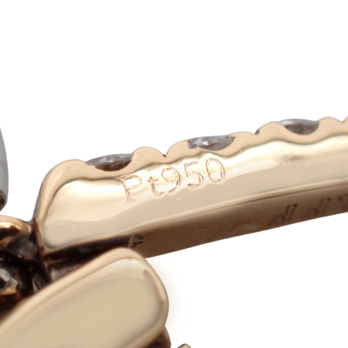 ペアシェイプ フープ ピアス ダイヤモンド ピンクゴールド K18PG プラチナ Pt950 3.0g