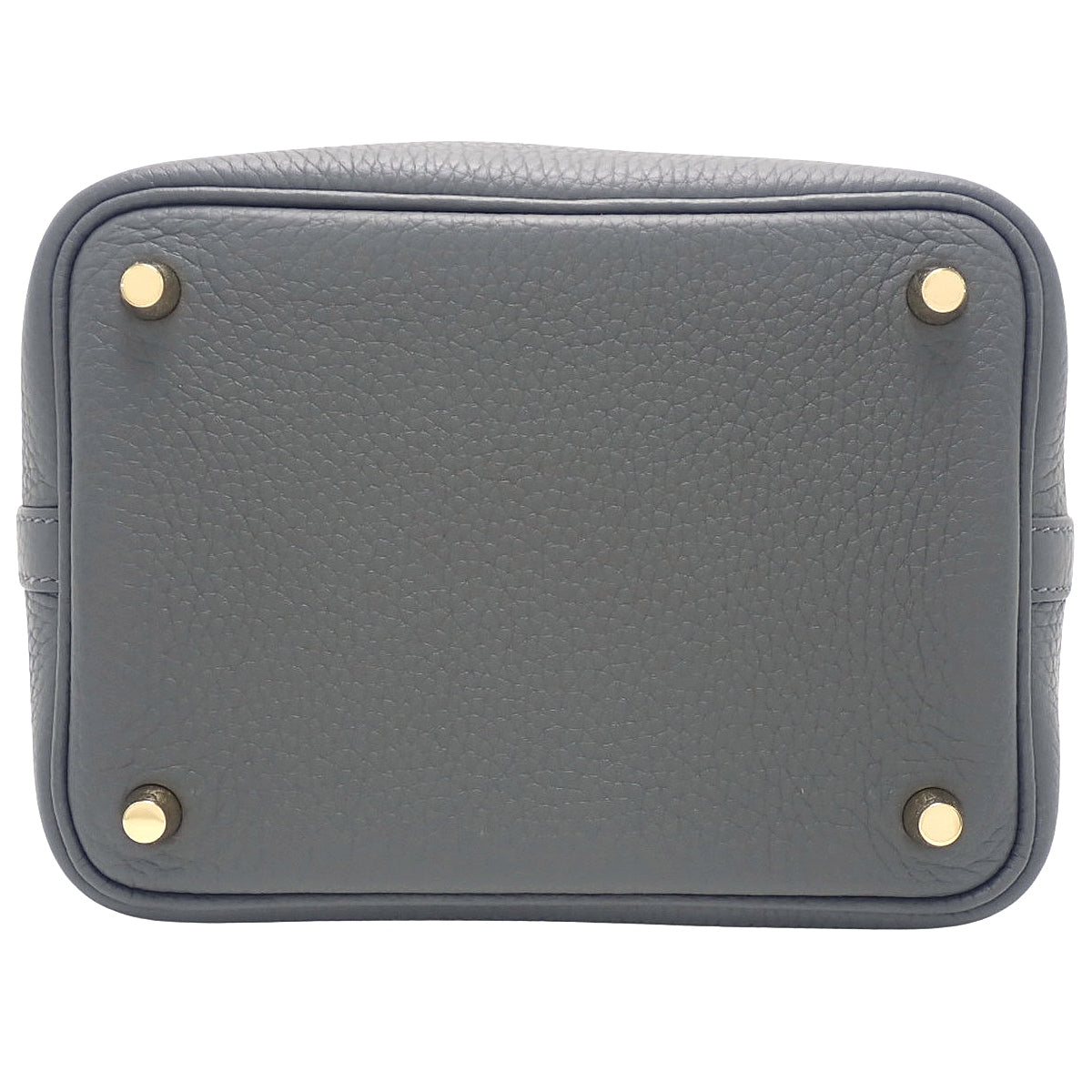Picotin Lock PM Taurillon Clemence Gris Misty 金色五金 W刻印