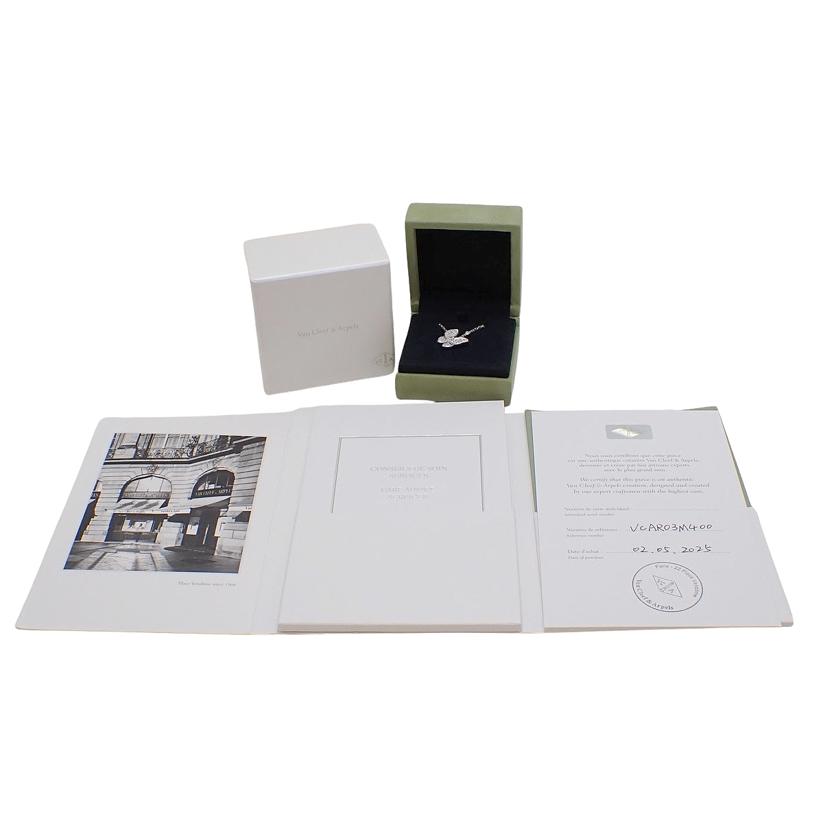 De Papillon Pendant Diamond White Gold K18WG 6.1g
