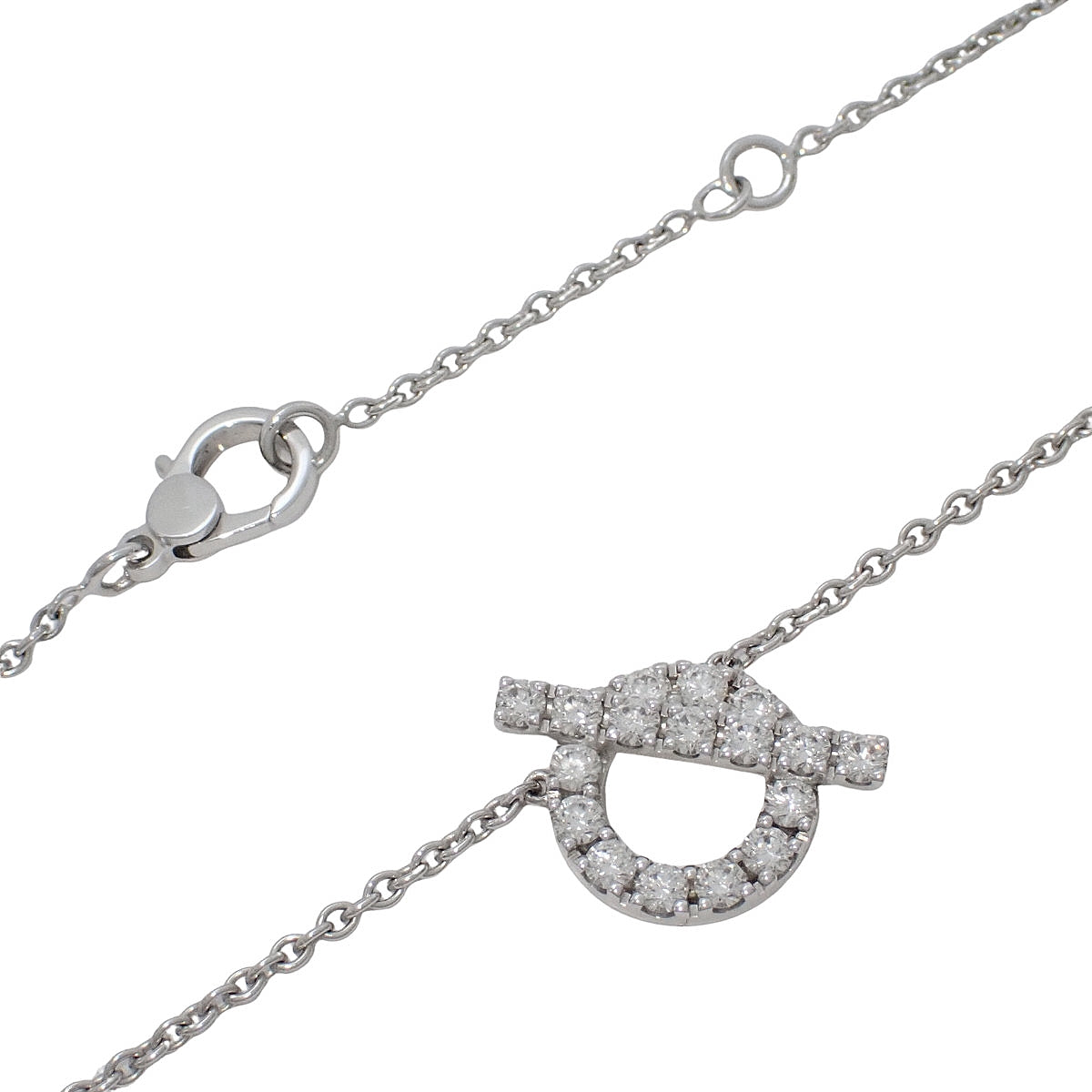 フィネス ネックレス ダイヤモンド ホワイトゴールド K18WG 4.2g
