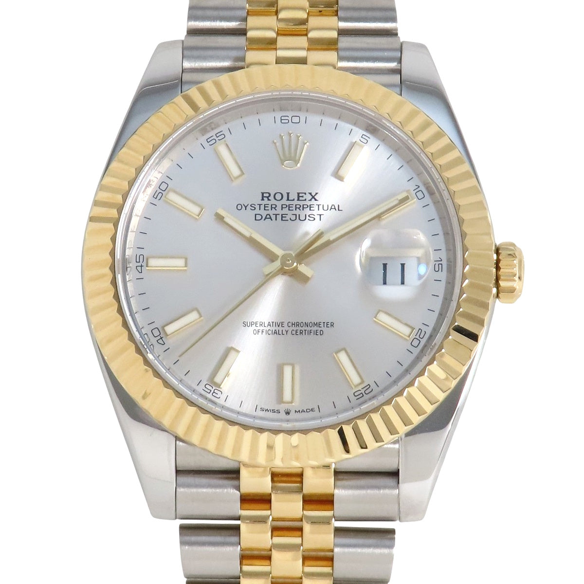 Datejust 41 126333 YG/SS Random Serial Silver Automatic Men's