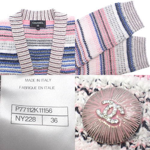 Coco Button Tweed Cardigan Size 36 P77